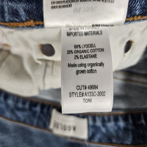 AGOLDE Jeans Women's 31 Blue Toni Mid Rise Straight Leg Ankle Distressed - Picture 5 of 12